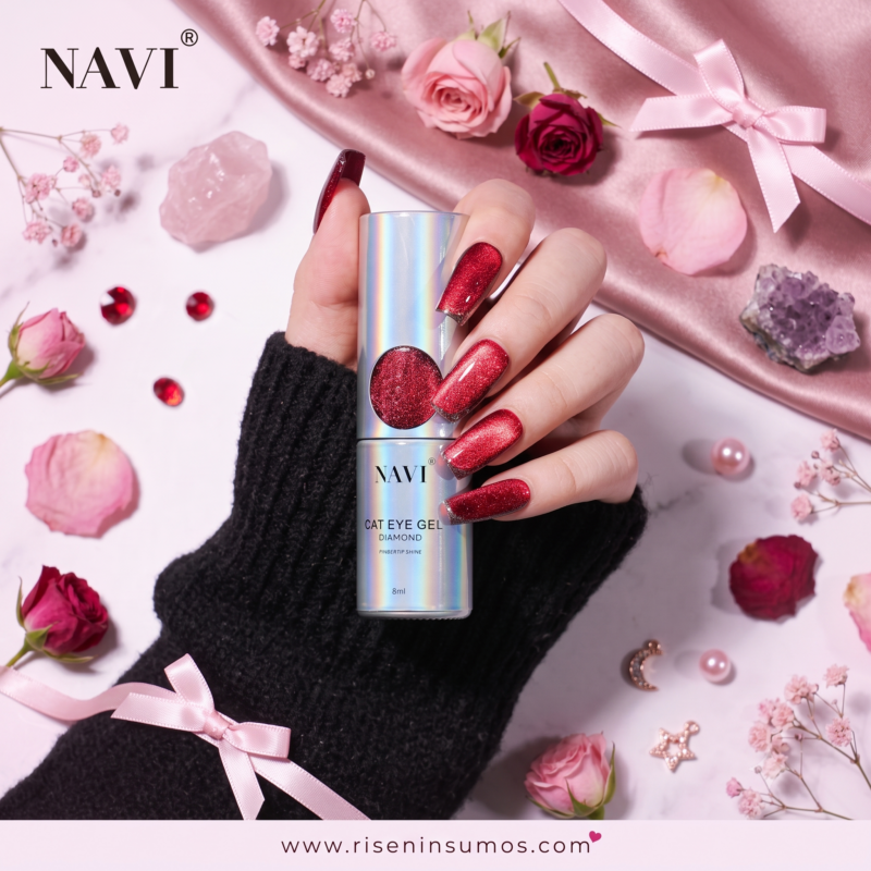 Esmalte Ojo de Gato Navi Cat Eye Rojo