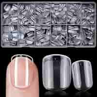 Tips Uñas Softgel Cortas Cuadradas Prelimadas Transparentes