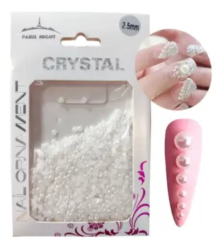 Medias Perlas Blancas Paris Night Charms Deco Uñas