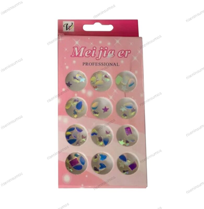 Apliques Charms Piedritas Uñas Deco Tornasolados