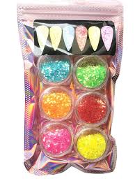 Kit Glitter Colores Uñas