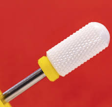 Fresa Ceramica tipo Cilindrica Amarilla Uñas