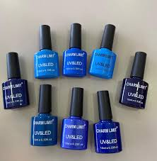 Esmalte Semi Charm Limit Azul Claro Oscuro Celeste Rey