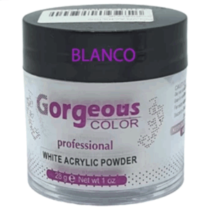Acrilico Gorgeous Blanco 30 grs Polimero Uñas
