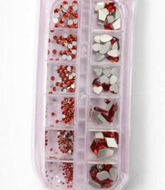 Strass Deco Uñas Piedritas Rojo Varios