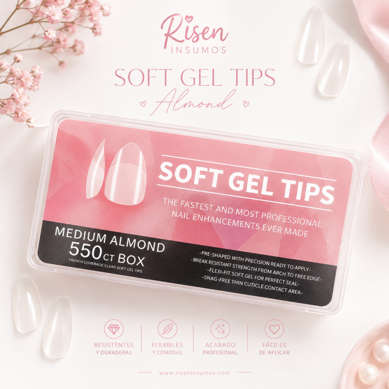 Tips Softgel Almendras Prelimados 550tips