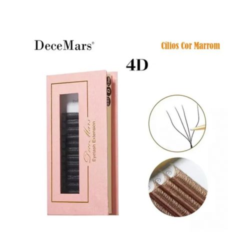 Pestañas Pelo a Pelo 0.07D Mix 4D Decemars Marrom