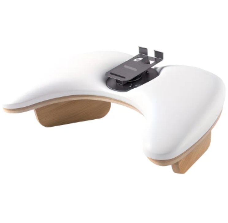 Apoyamanos Ergonómico de Madera con porta celular