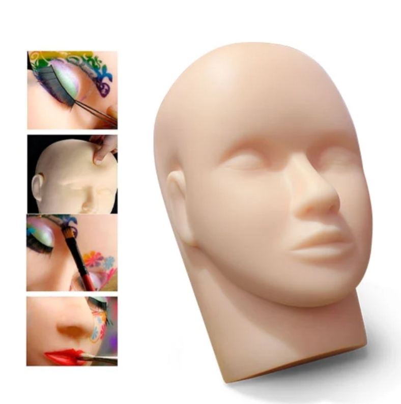 Cabeza de Silicona Práctica Pestañas Maquillaje