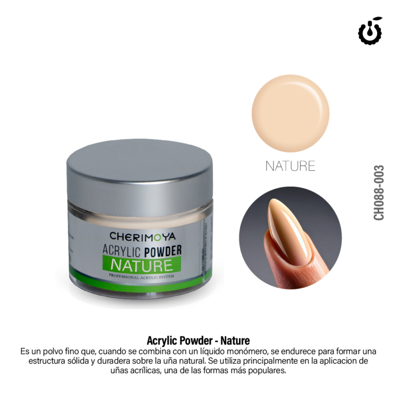 Polvo Acrílico Cover Natural Polimero Cherimoya 30grs