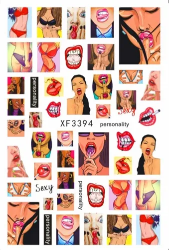 Stickers Bad Girl Chica Mala 3D Uñas Nails Deco