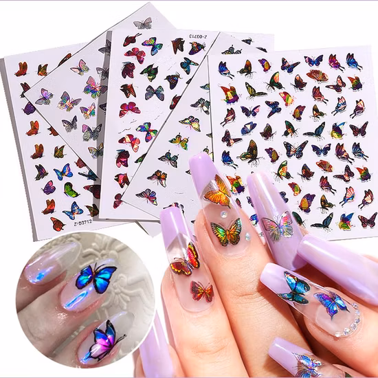 Stickers Mariposas 3d Uñas Nails Deco