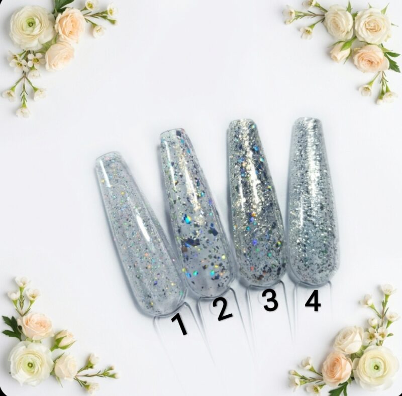 Esmalte Semi XD 10ml mod9 Glitter Brillo Plateado