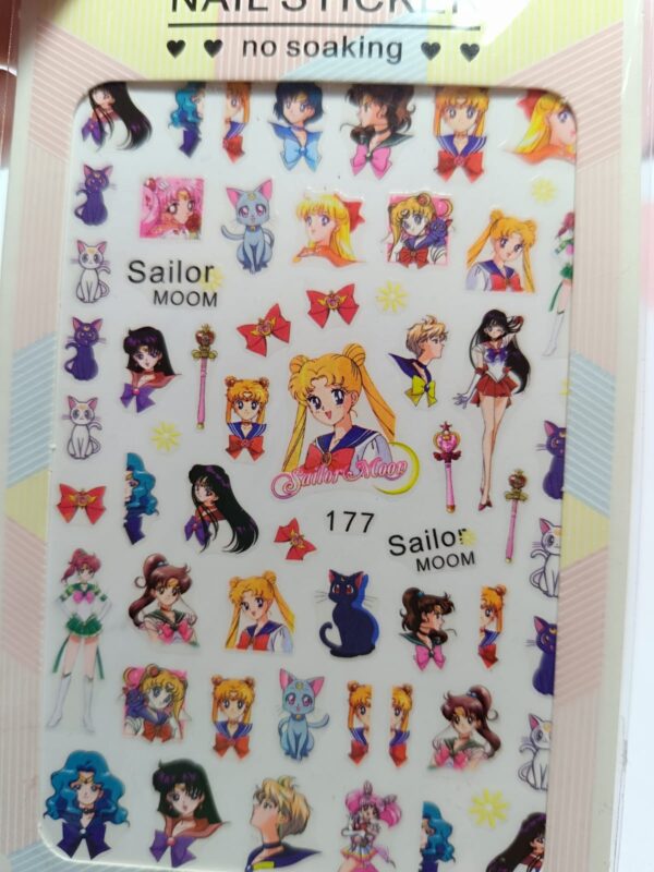 Stickers Sailor Moon 3D Uñas Nails Deco