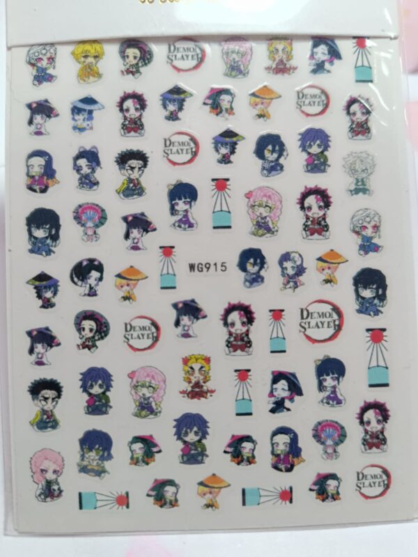 Stickers Demon Slayer 3D Uñas Nails Deco