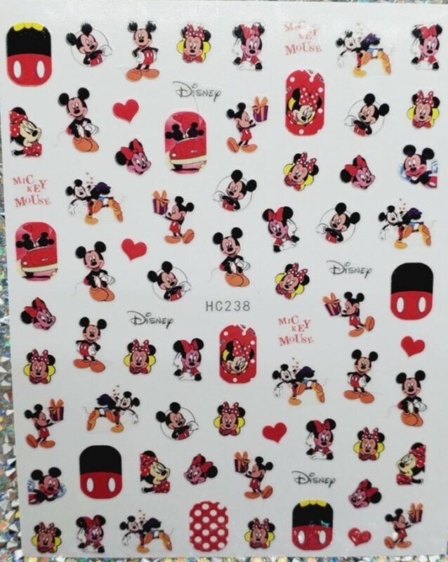 Stickers Mickey 3d Uñas Nails Deco