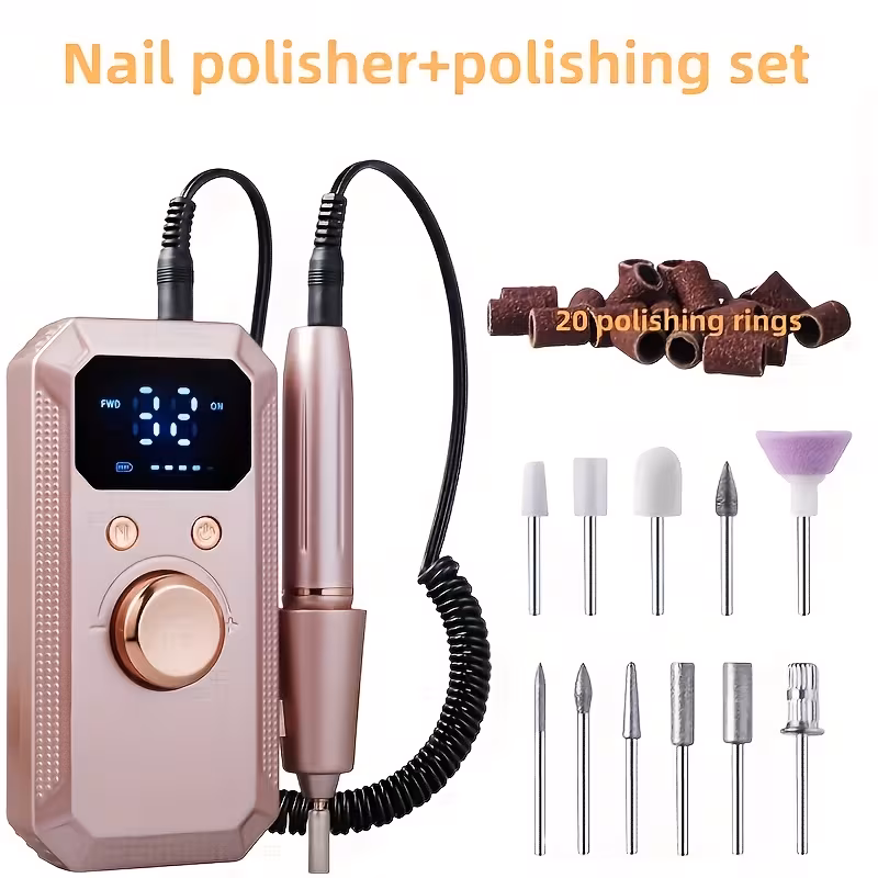 Torno Inalámbrico Rosa 32mil RPM Uñas Nails
