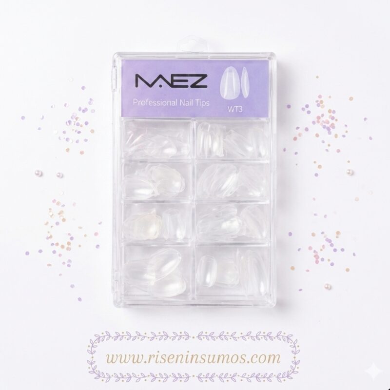 Tips Uñas Softgel Almendras Cortas Prelimadas Transparentes