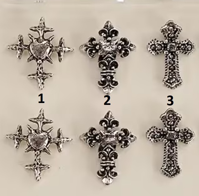 Charms Deco Uñas Apliques Cruz Cruces Goticas xPar Mod.A