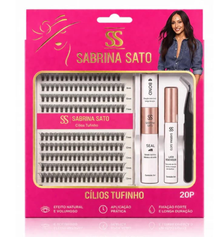 Kit Pestañas Ramillete Punto por Punto 20P Sabrina Sato