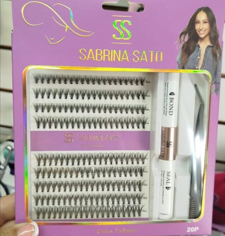 Kit Pestañas Ramillete Curvatura D Punto por Punto 20P Sabrina Sato
