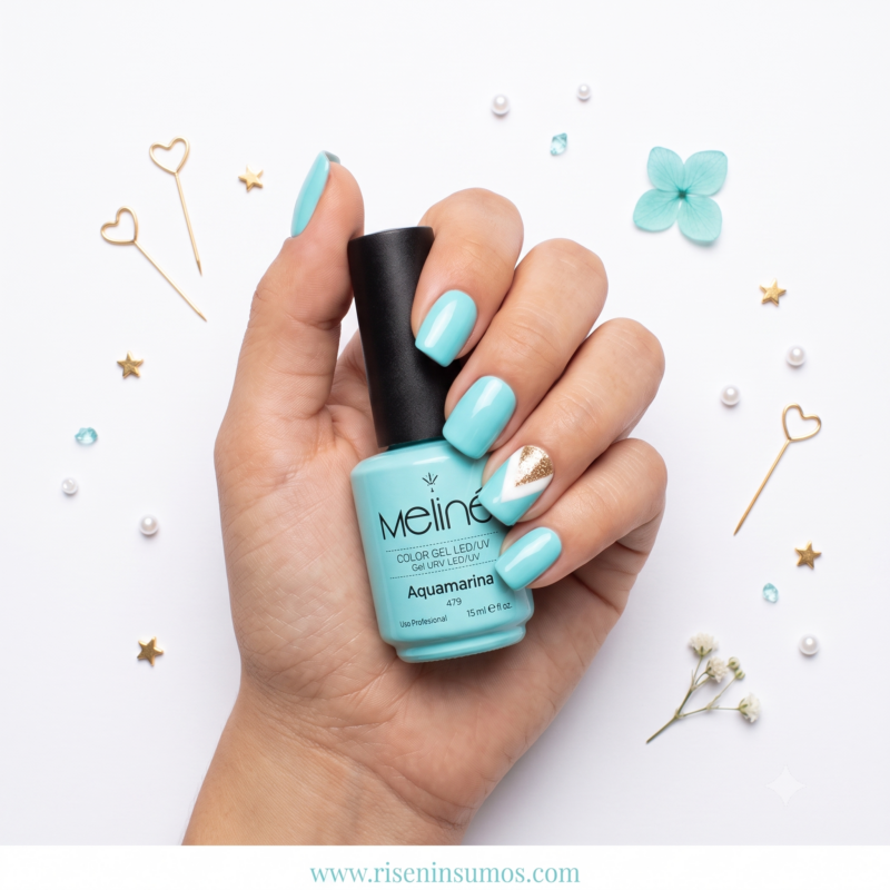 Esmalte Meline Verde Agua 478 Aquamarina