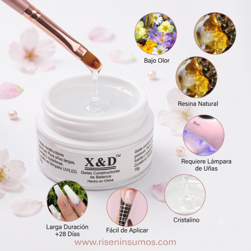 Builder Gel X&D Transparente 15ml - Imagen 2