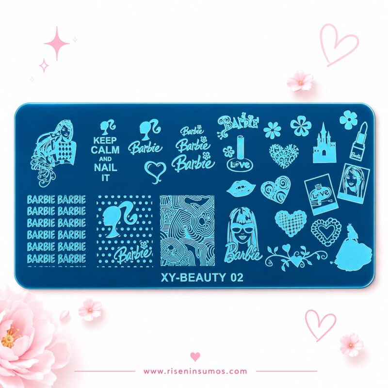 Placa para Stamping Metal Deco Uñas Mod.Barbie