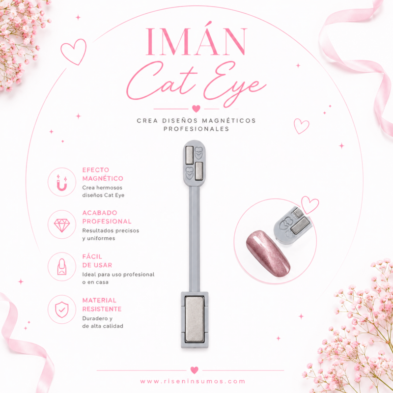 Iman Doble para Efecto Ojo de Gato Cat Eye (solo iman)