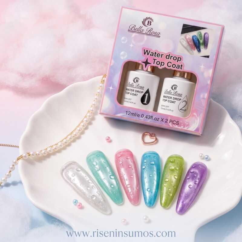 Top Coat Efecto Agua Water Drop 💧 10ml 2pasos