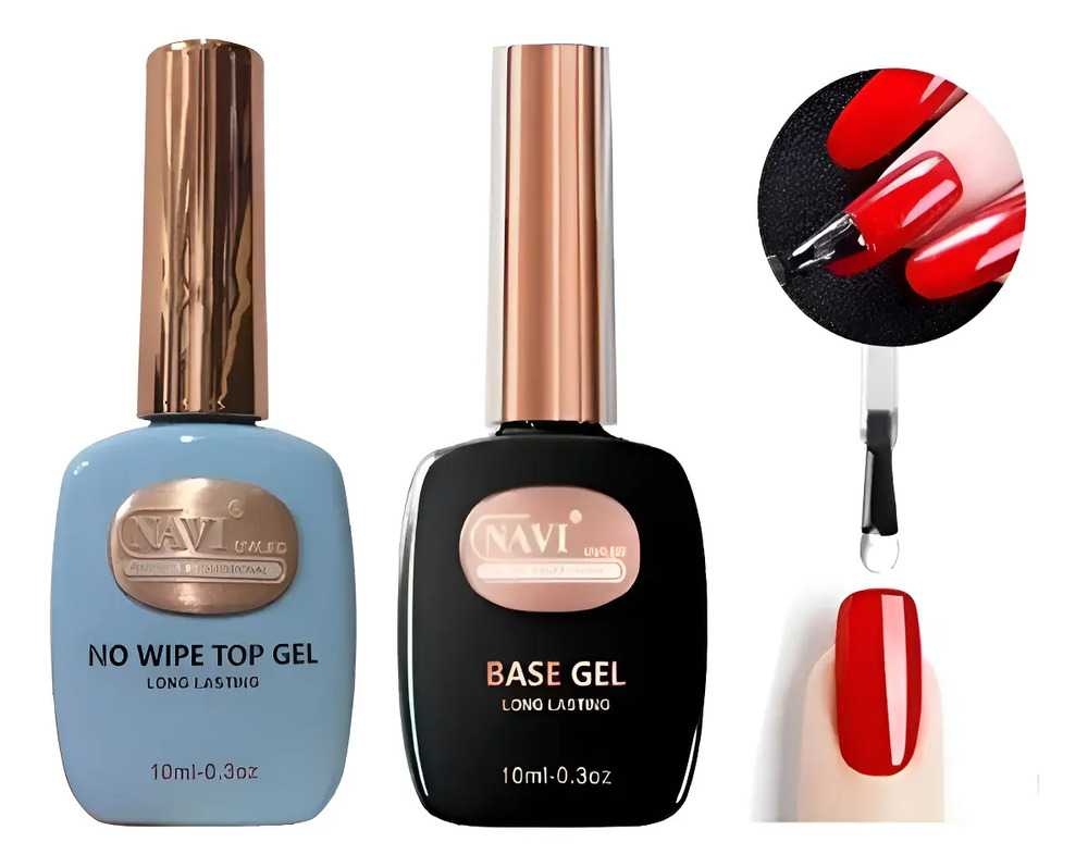 Base Coat + Top Coat De Navi Para Uñas Nude