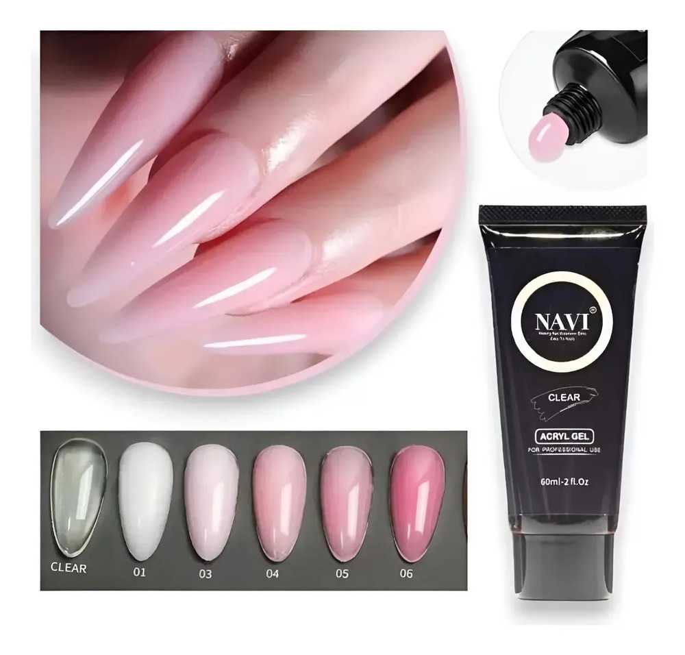 Acrygel Navi Acrylic Gel 30g - Poligel 30 Ml Color 01 - Imagen 3