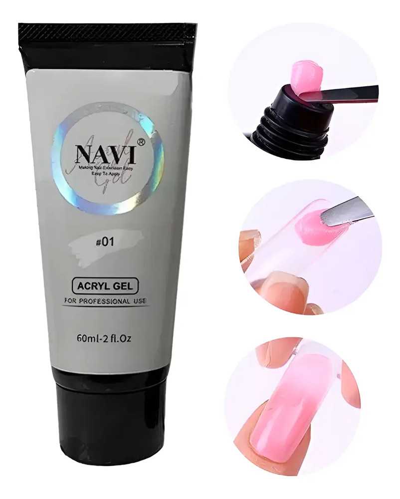 Acrygel Navi Acrylic Gel 30g - Poligel 30 Ml Color 01