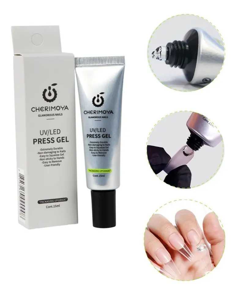 Press Gel Para Uñas Postizas Soft Gel Cherimoya Transparente