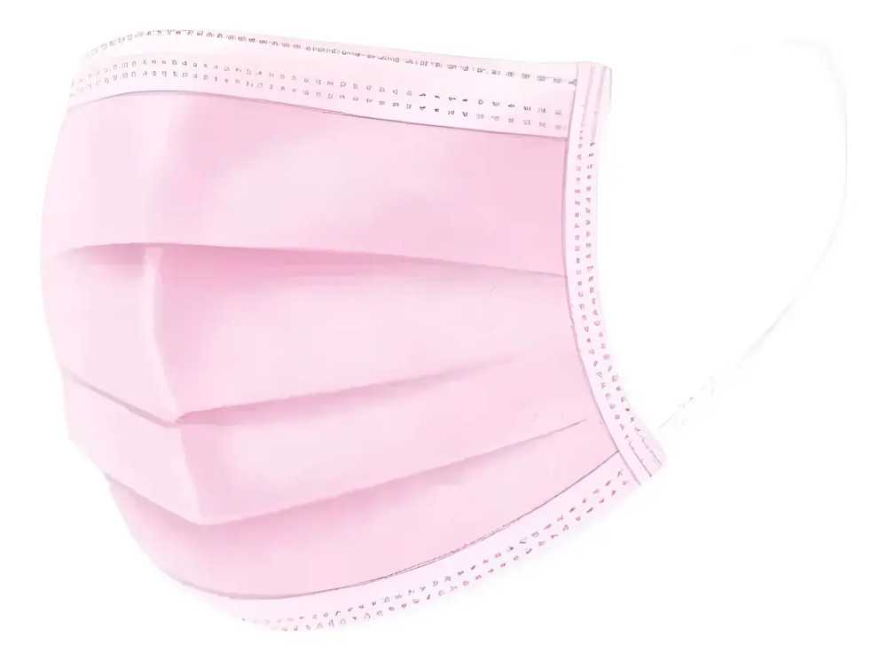Tapa Bocas Cubrebocas Con Elástico Descartable Rosa Rosa Descartable