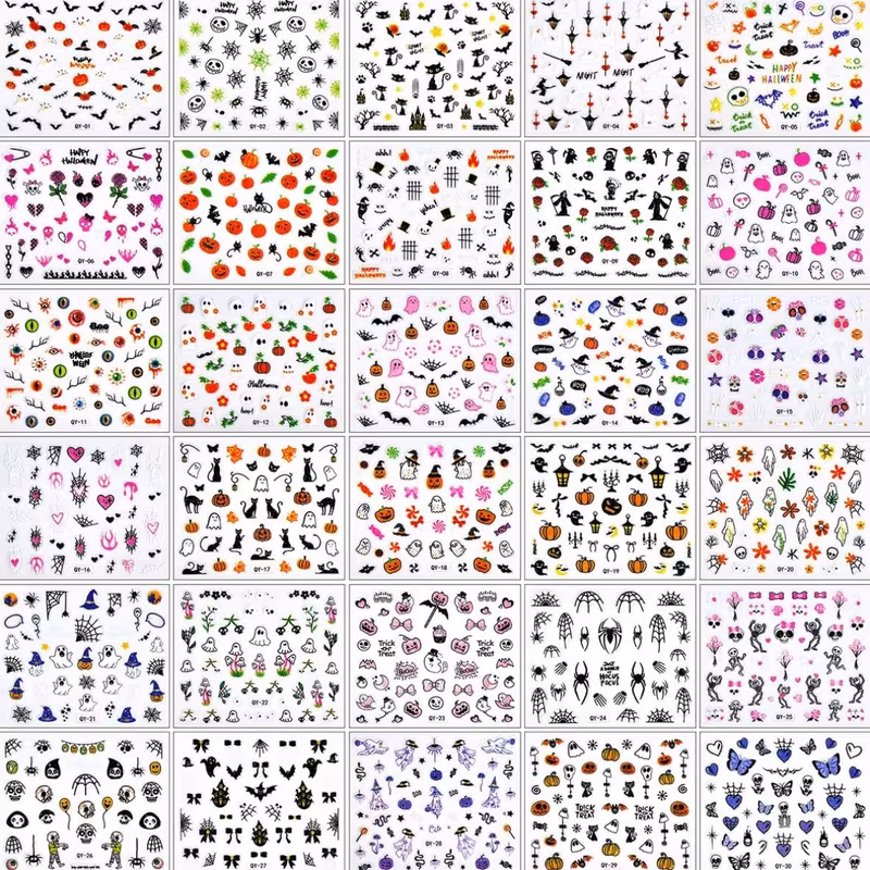 Stickers Halloween Calabaza Chicos pack 3d Nails