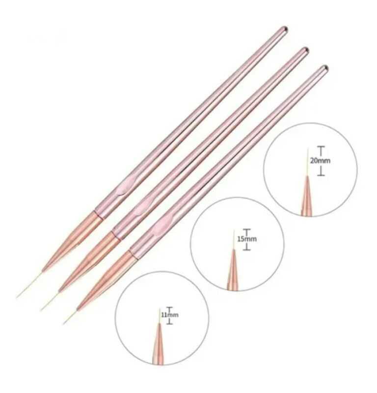 Pincel Liner Finito pack x3 Uñas Art - Imagen 2
